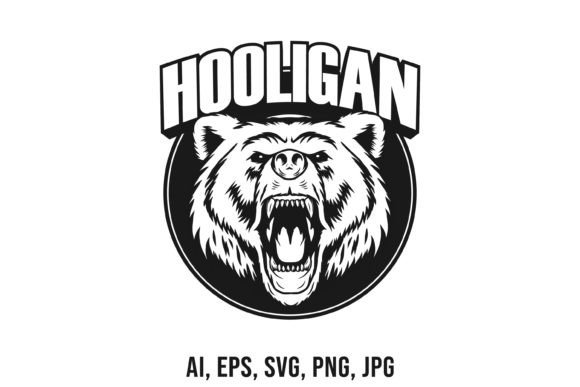 Download Hooligan Logo Template with Bear Mascot - Logo Collection