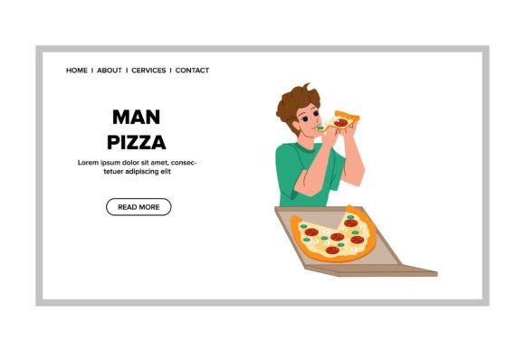 Download Man Pizza Vector - Pizza vector Collection