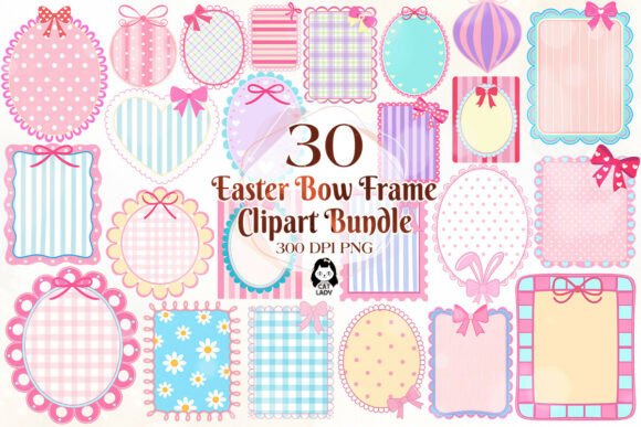 Download Coquette Easter Day Bow Frame Bundle - Premium Resources