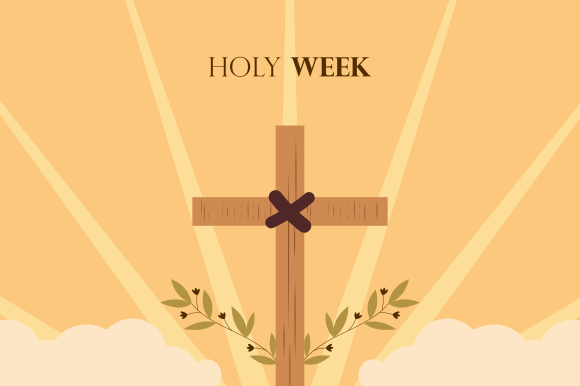Download Flat Design Holy Week Concept Logo - Logo Collection